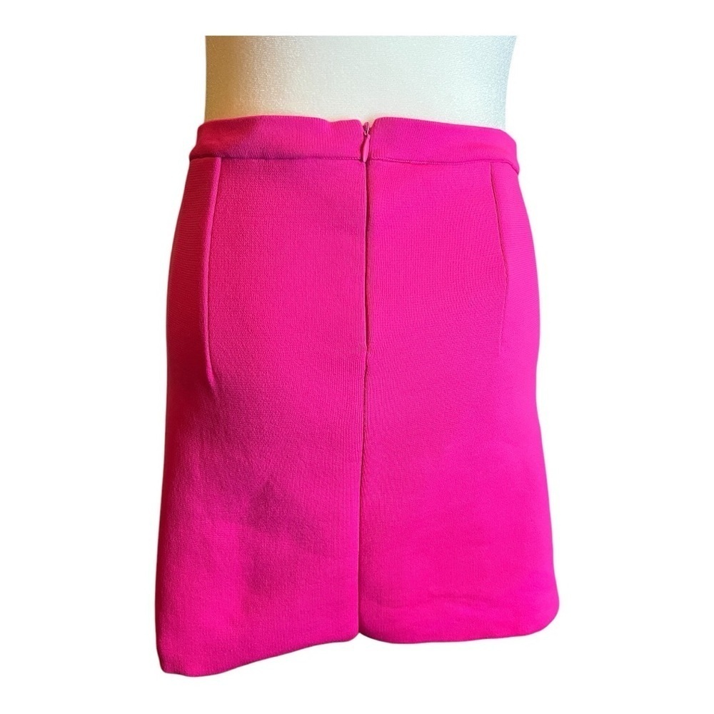 Zara Vibrant Pink Knit Women's Skirt Neon Yellow Inside medium mini - Picture 3 of 8